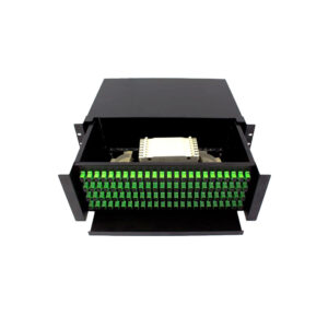 Organizador de fibra 96 hilos para rack con uniones SC/APC